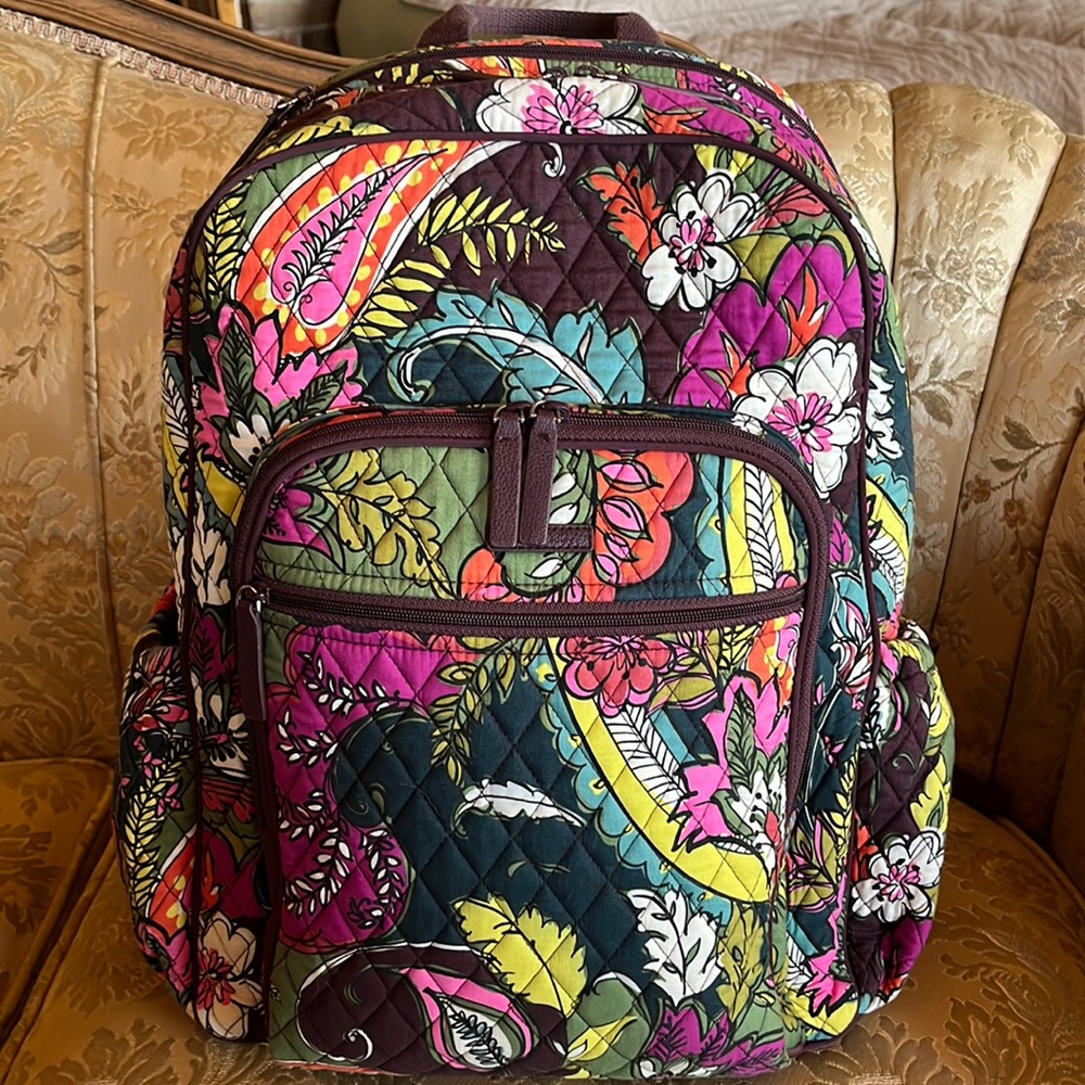 Vera Bradley Campus Backpack in Falling Flowers
